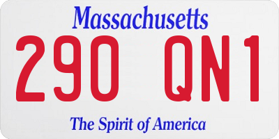 MA license plate 290QN1