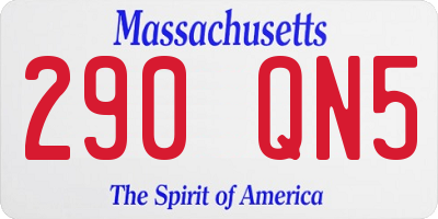 MA license plate 290QN5
