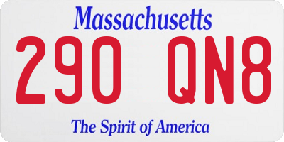 MA license plate 290QN8