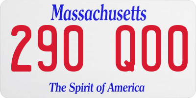 MA license plate 290QO0