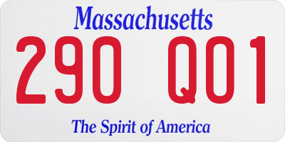 MA license plate 290QO1