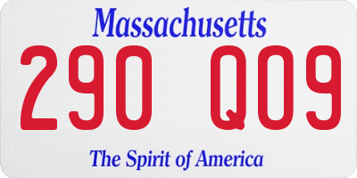 MA license plate 290QO9