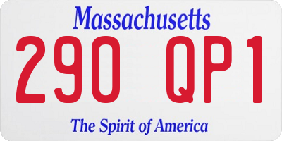 MA license plate 290QP1