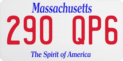 MA license plate 290QP6