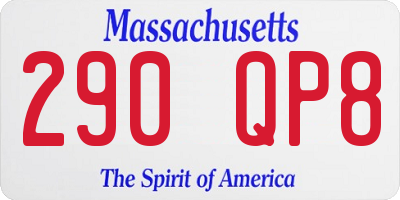 MA license plate 290QP8