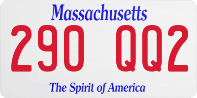 MA license plate 290QQ2