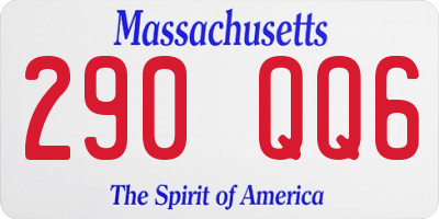MA license plate 290QQ6