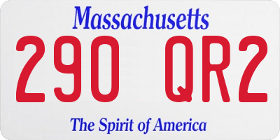 MA license plate 290QR2