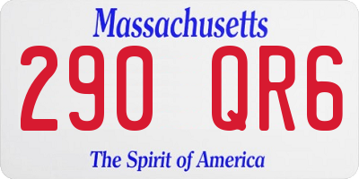 MA license plate 290QR6