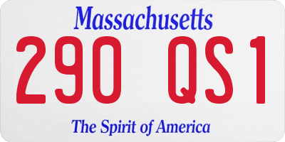MA license plate 290QS1