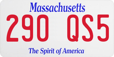MA license plate 290QS5