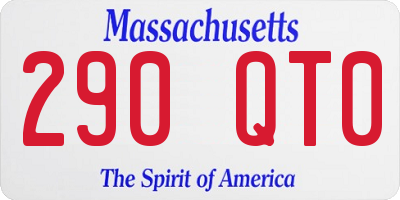 MA license plate 290QT0