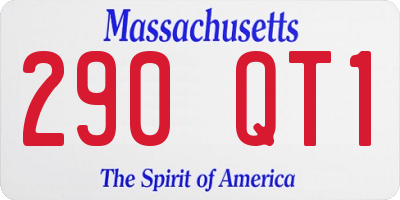 MA license plate 290QT1