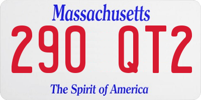 MA license plate 290QT2