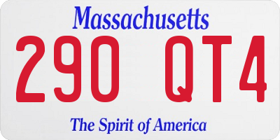 MA license plate 290QT4