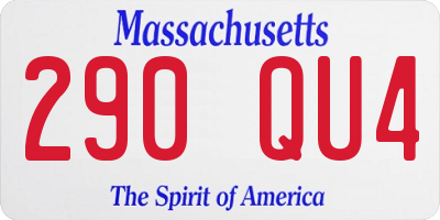 MA license plate 290QU4