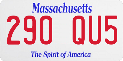 MA license plate 290QU5