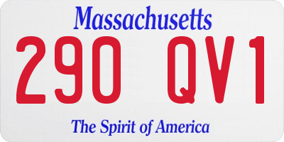 MA license plate 290QV1