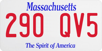MA license plate 290QV5