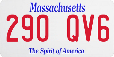 MA license plate 290QV6