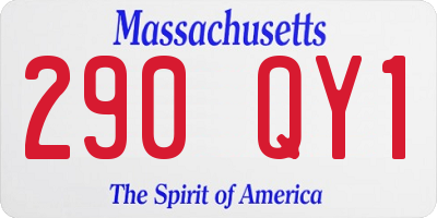 MA license plate 290QY1