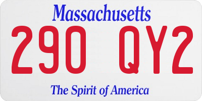 MA license plate 290QY2