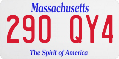 MA license plate 290QY4