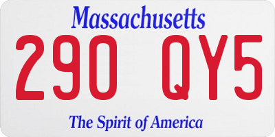 MA license plate 290QY5