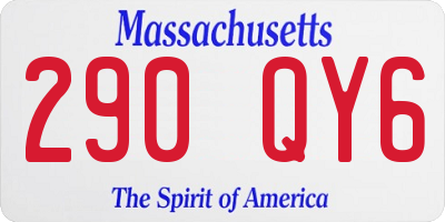 MA license plate 290QY6