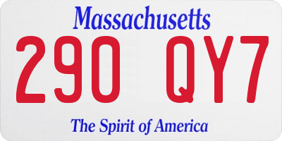 MA license plate 290QY7