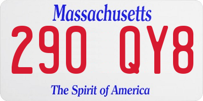 MA license plate 290QY8
