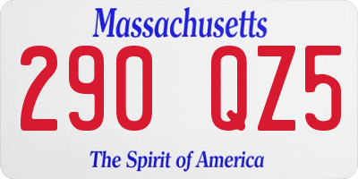 MA license plate 290QZ5