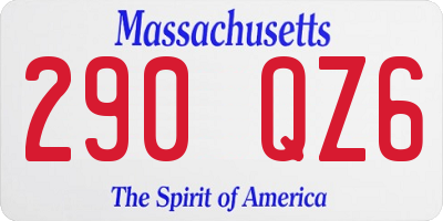 MA license plate 290QZ6