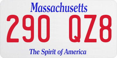 MA license plate 290QZ8