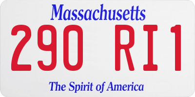 MA license plate 290RI1