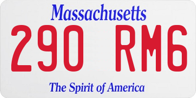 MA license plate 290RM6