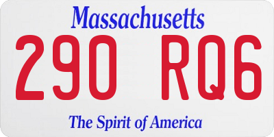 MA license plate 290RQ6