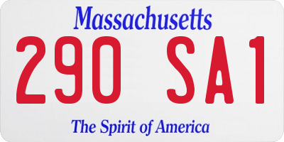 MA license plate 290SA1
