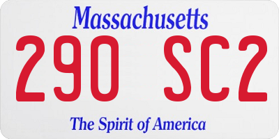 MA license plate 290SC2