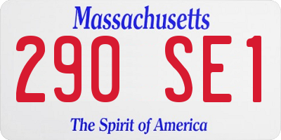 MA license plate 290SE1