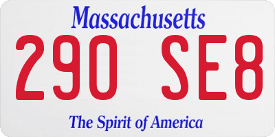 MA license plate 290SE8