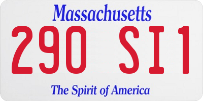 MA license plate 290SI1