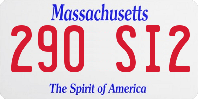 MA license plate 290SI2