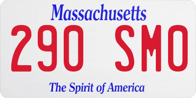 MA license plate 290SM0
