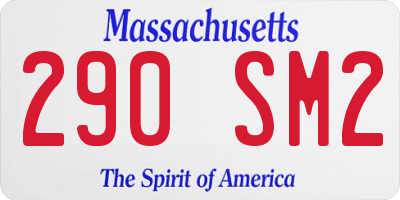 MA license plate 290SM2