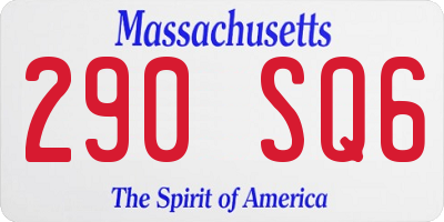MA license plate 290SQ6