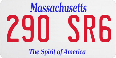 MA license plate 290SR6