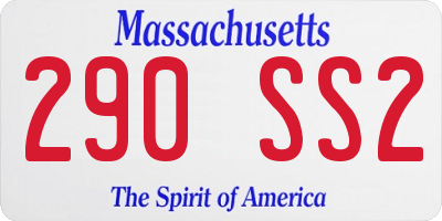 MA license plate 290SS2
