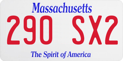 MA license plate 290SX2