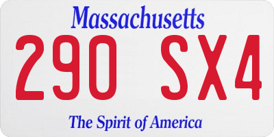 MA license plate 290SX4